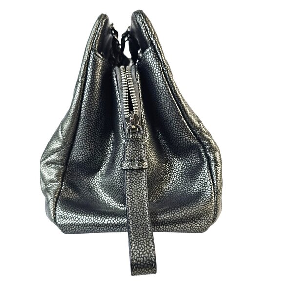 CHANEL Timeless CC Leather Chain Shopper Tote Bag Shoulder Metallic Grey Pewter - Picture 6 of 12